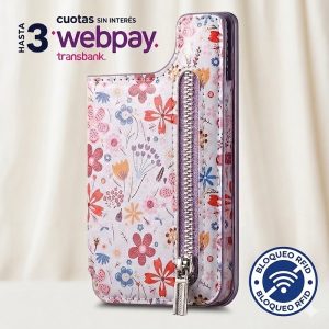 Billetera RFID Autoadhesiva Celular Purpura