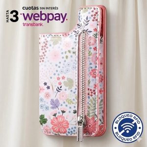 Billetera RFID Autoadhesiva Celular Rosa