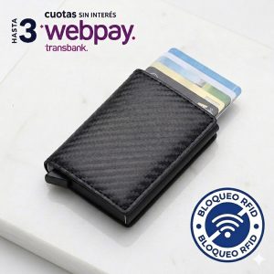 Billetera Hombre Carbono RFID/NFC