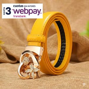 Cinturón Automático Aurum Mujer Amarillo