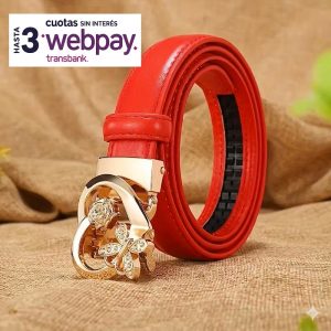Cinturón Automático Aurum Mujer Rojo