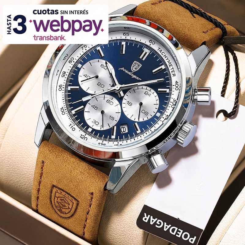 Reloj POEDAGAR Lujo Modelo 9601 Plata