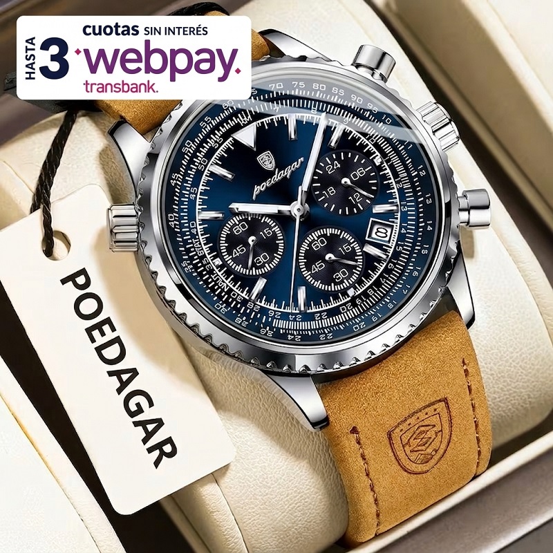 Reloj POEDAGAR Lujo Modelo 9601 Azul